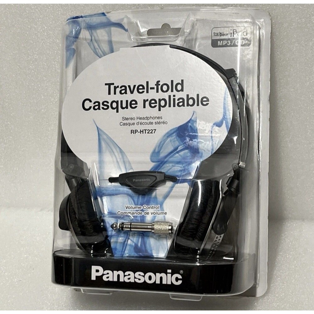 Panasonic RP-HT227 Headband Headphones -Silver/Black On Ear For iPod MP3 CD NEW*